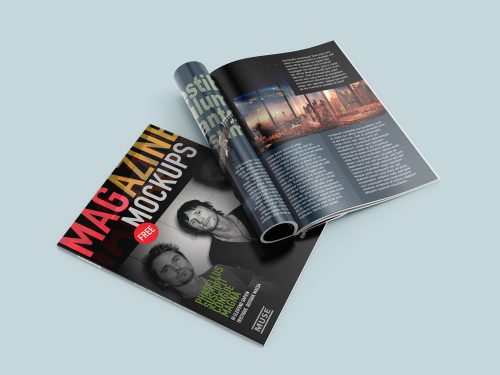 Free Magazine Mockup Set