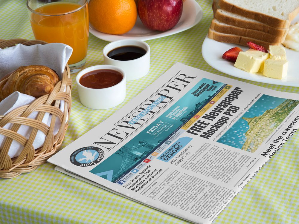 Free Newspaper Mockup PSD
