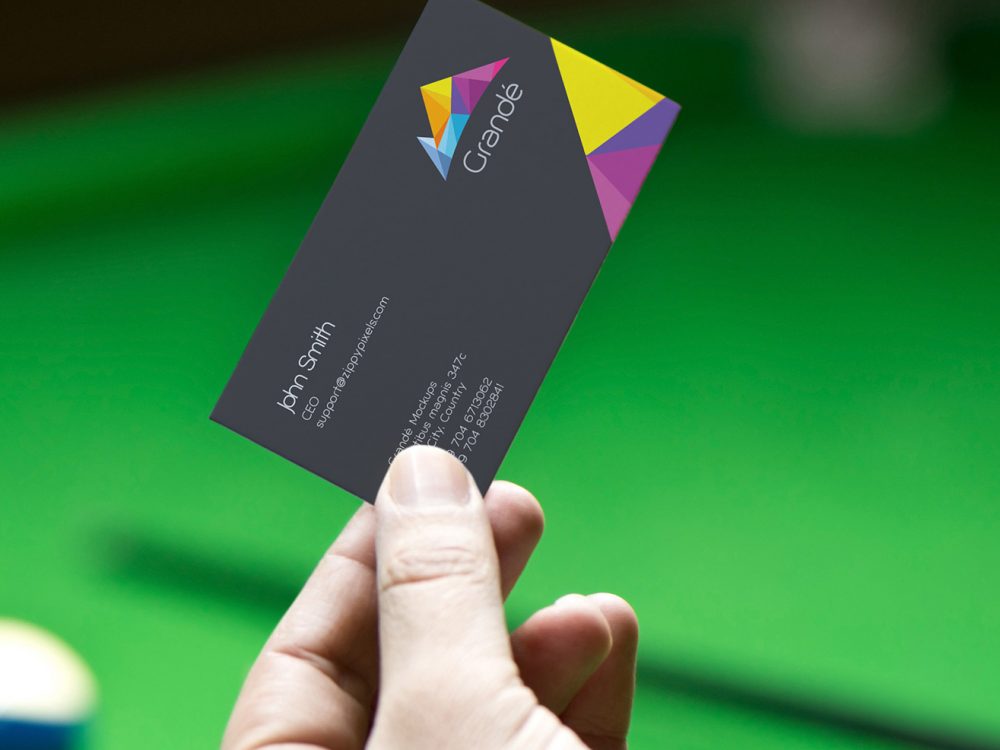 Free Realistic Business Card Mockup