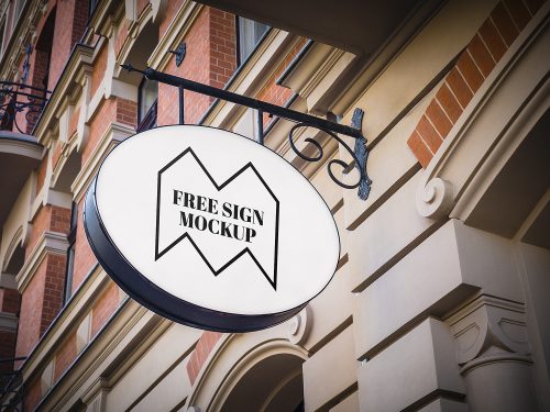 Free Shop Sign Mockup