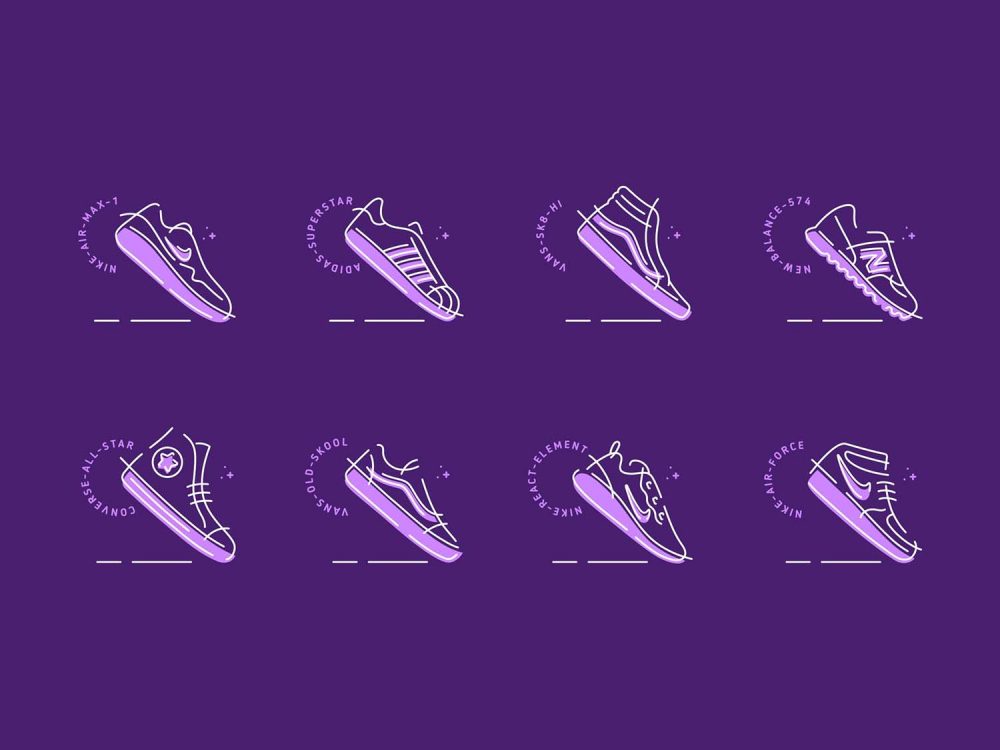 Free Sneakers Vector Icons
