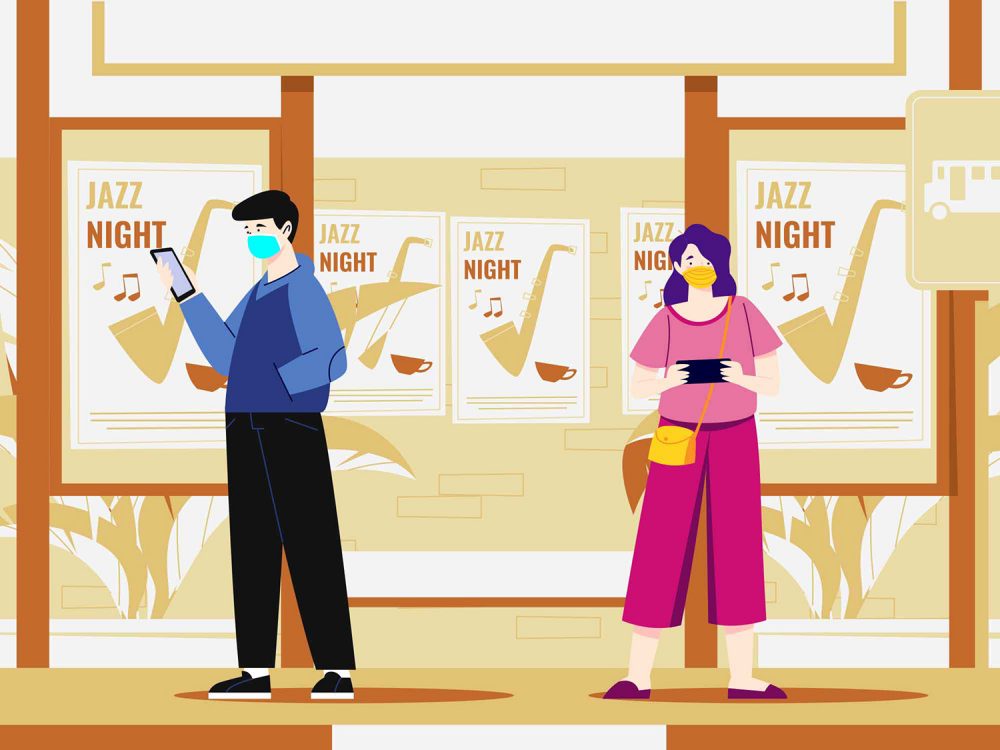 Free Social Distancing Vector Illustration