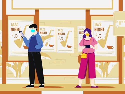 Free Social Distancing Vector Illustration