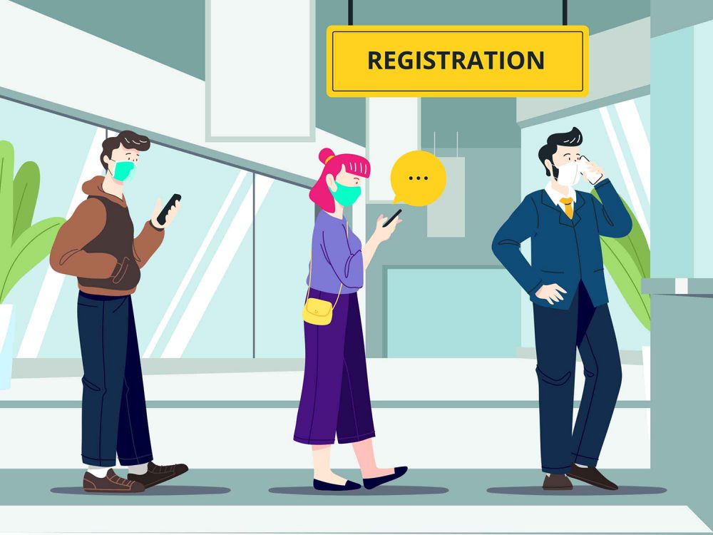 Free Social Distancing Vector Illustration