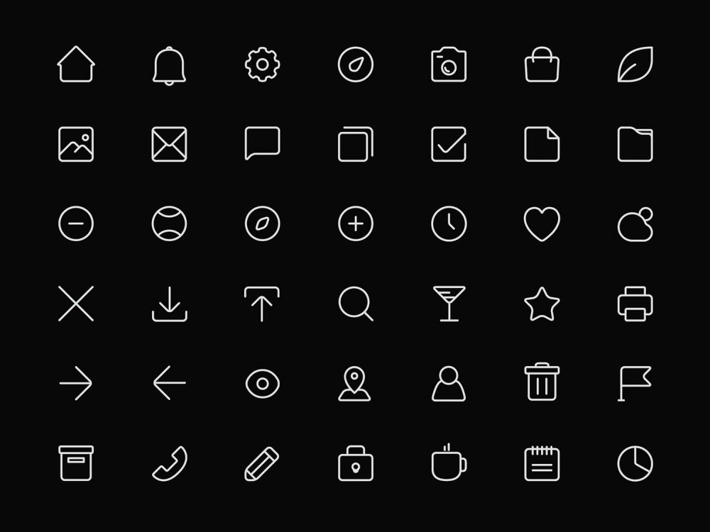 Free Square Line Ui Vector Icons