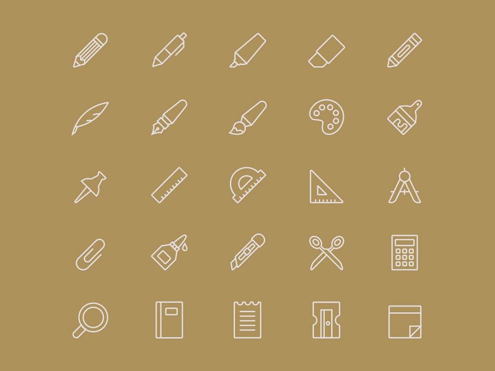 Free Stationery Vector Icons
