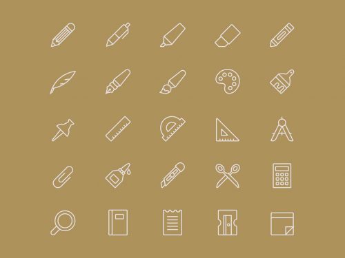 Free Stationery Vector Icons