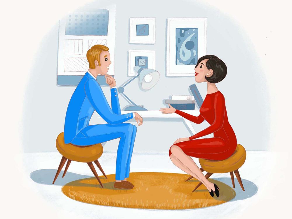 Free Talk with Client Illustration