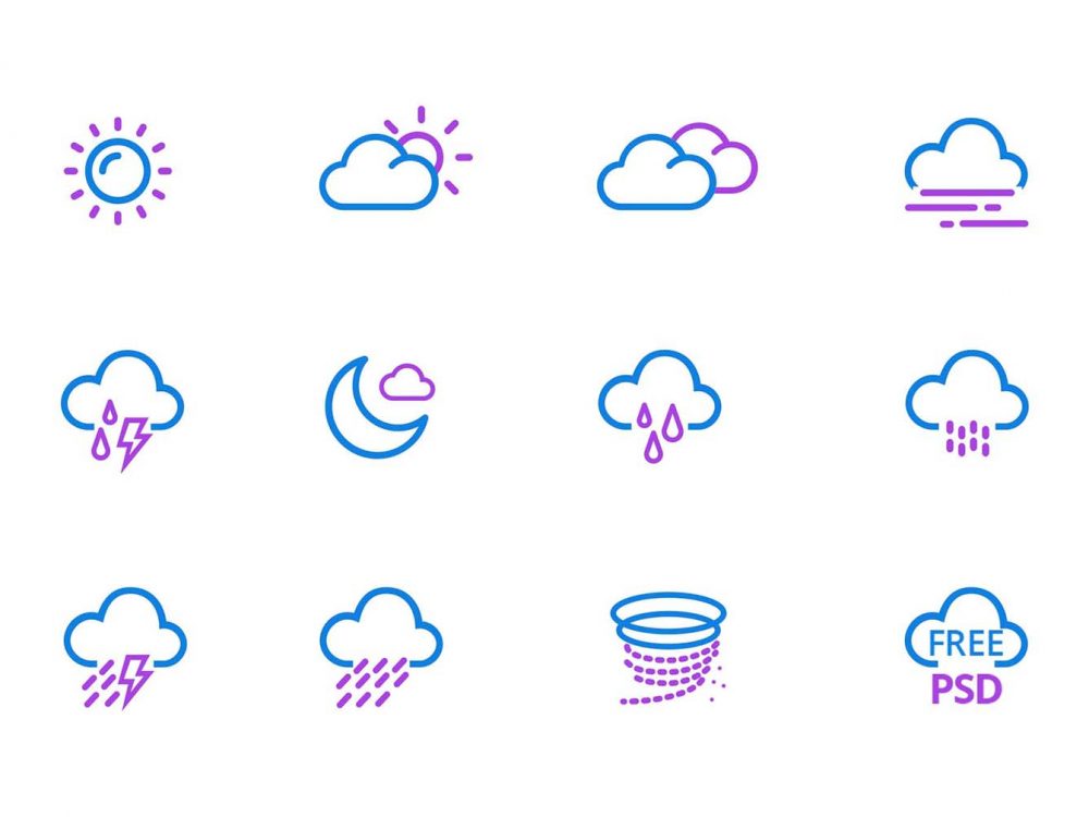 Free Weather App Icons