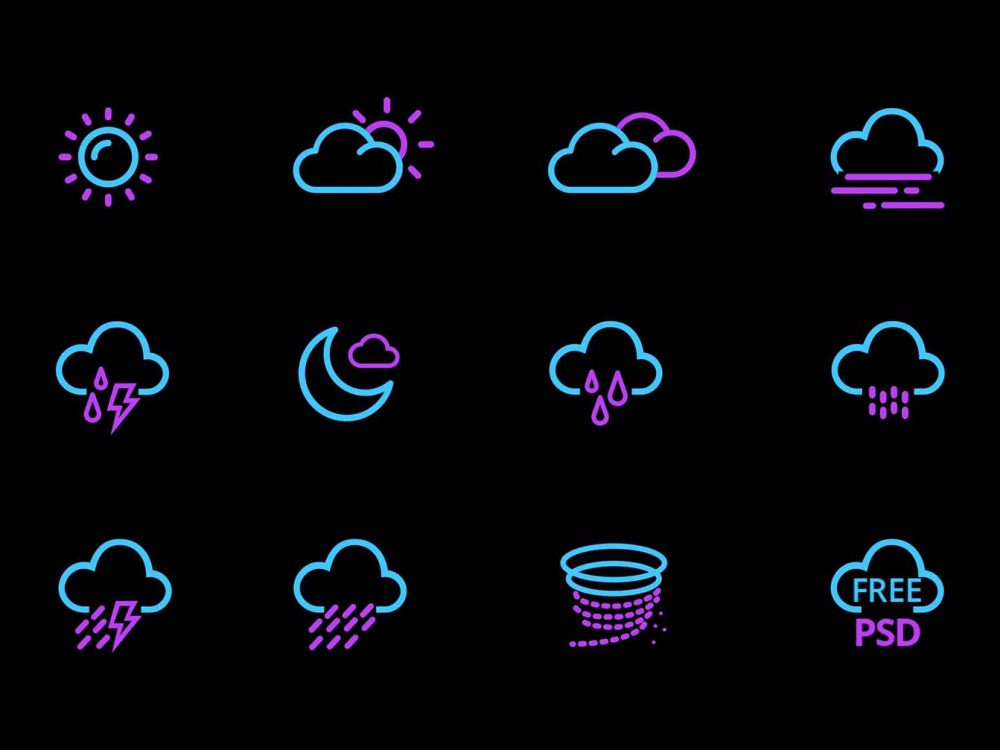 Free Weather App Icons