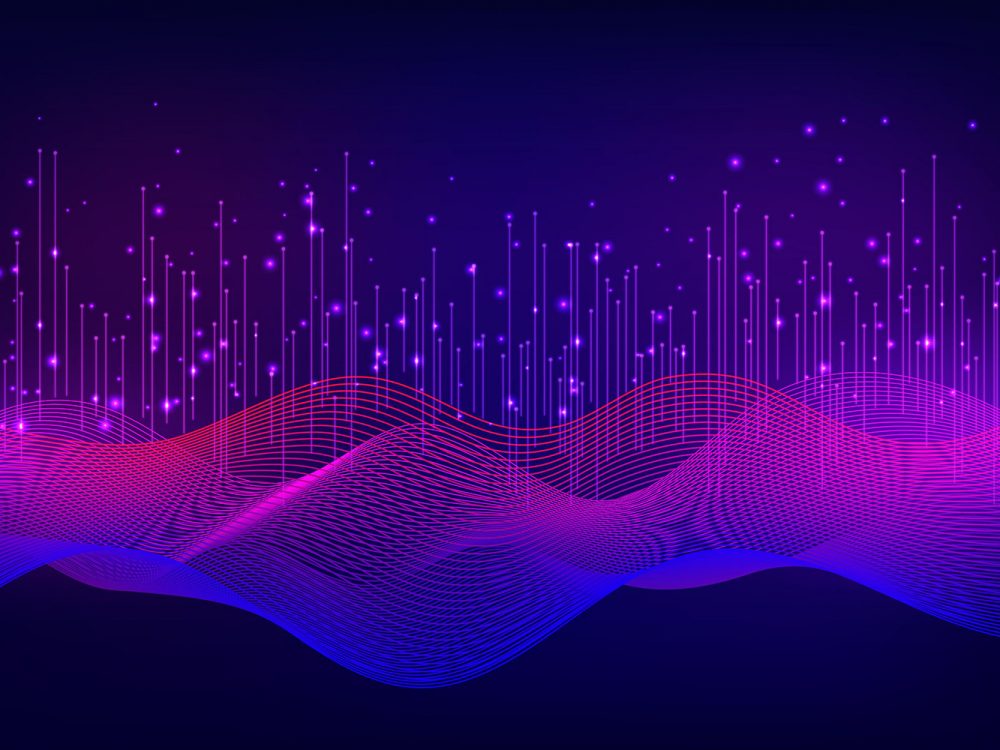Futuristic Background with Wavy Shapes