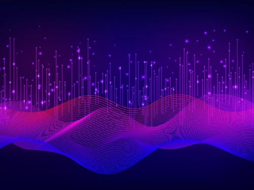 Futuristic Background with Wavy Shapes