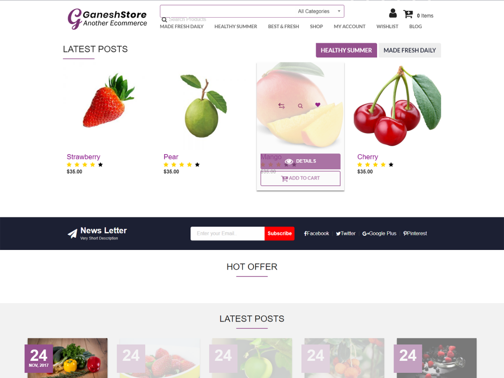 Ganess Store WordPress Theme