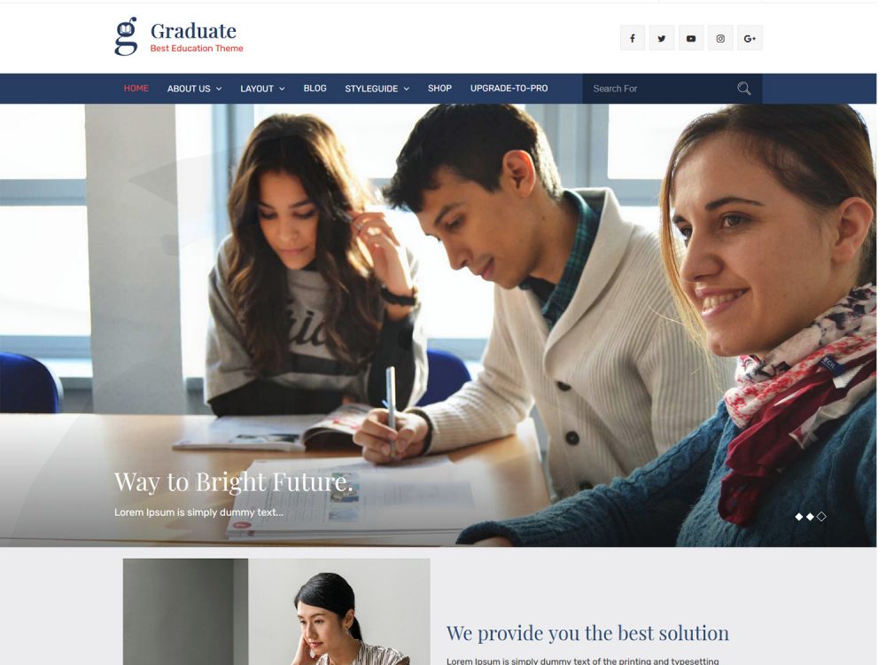 Graduate Multipurpose WordPress Theme