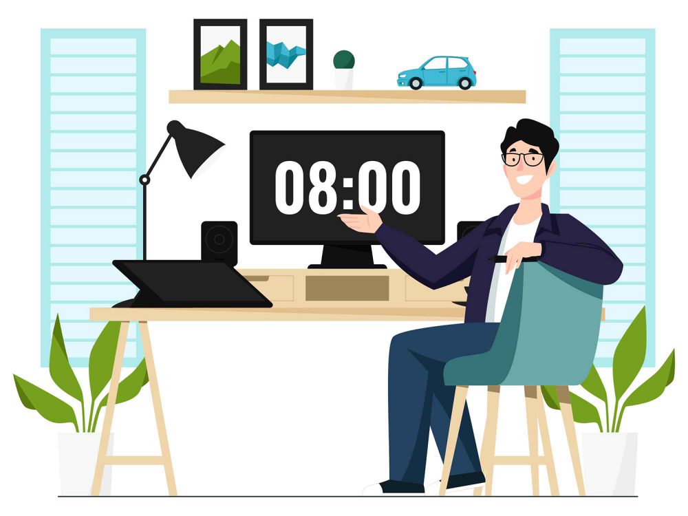 Graphic Design Workstation Illustration