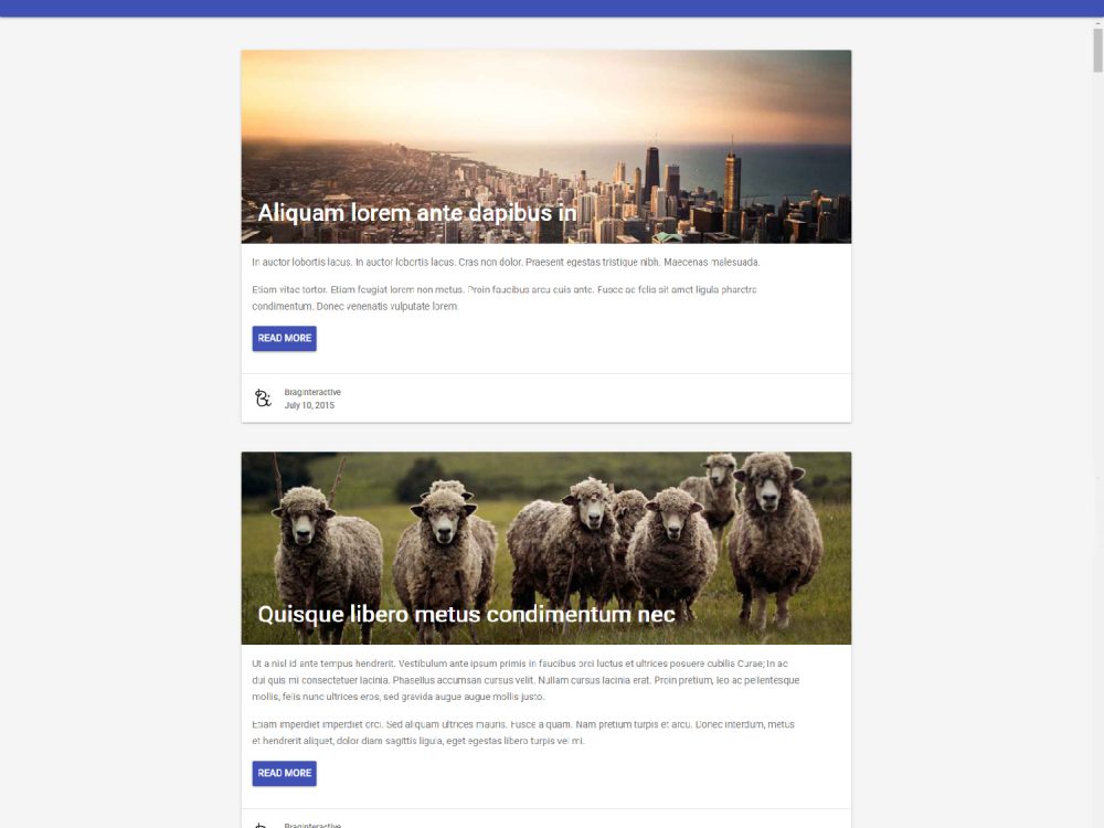 MDLWP – Material Design Lite WordPress Theme