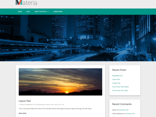 Materia Lite WordPress Theme