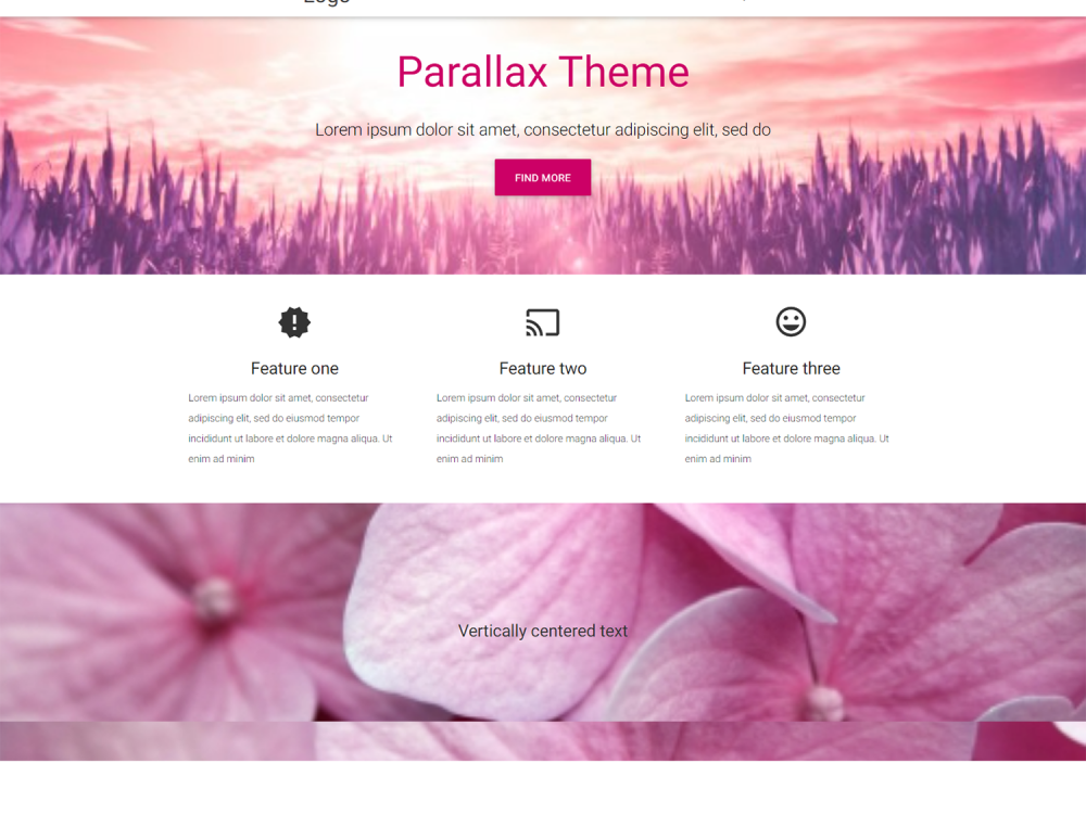 Material Parallax HTML Template