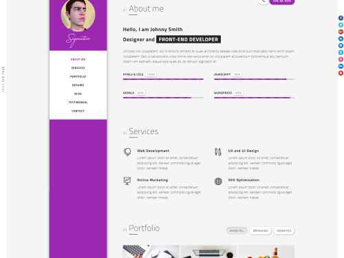 Osahan – HTML Resume Template