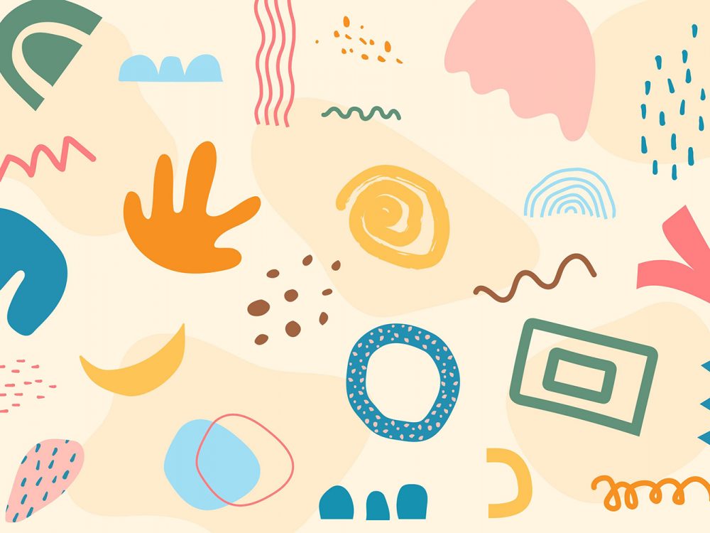 Pastel Abstract Shapes Background