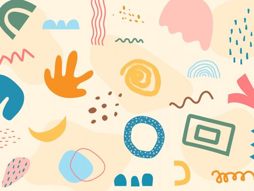 Pastel Abstract Shapes Background