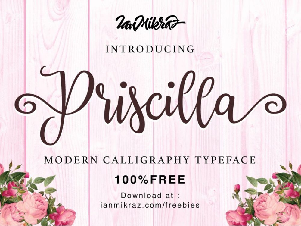 Priscilla Script Free Typeface