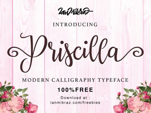 Priscilla Script Free Typeface