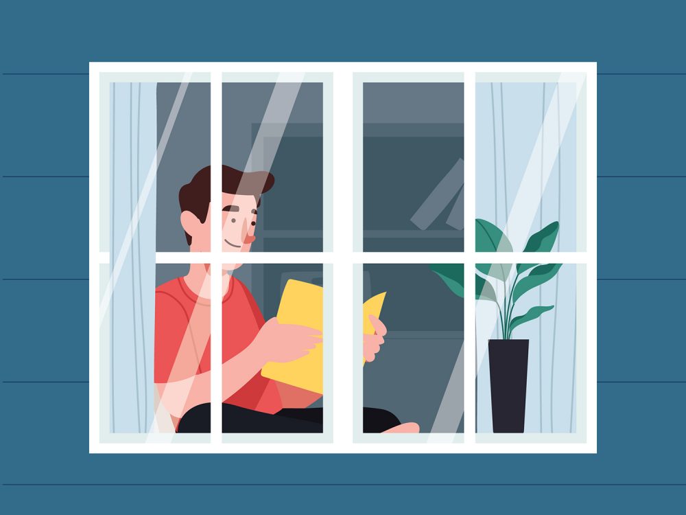 Reading a Book at Home