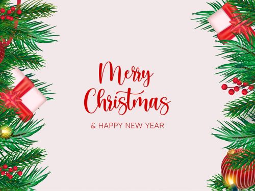 Realistic Merry Christmas Background