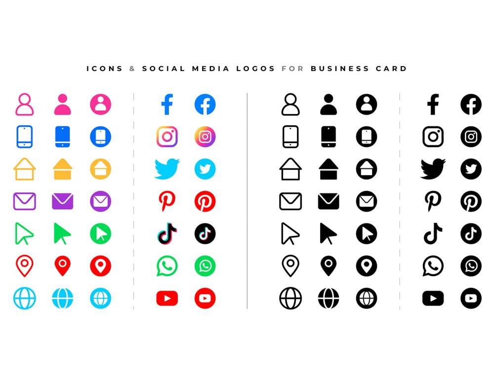 Social Media Logos and Icons Set