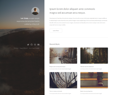 Strata HTML Template