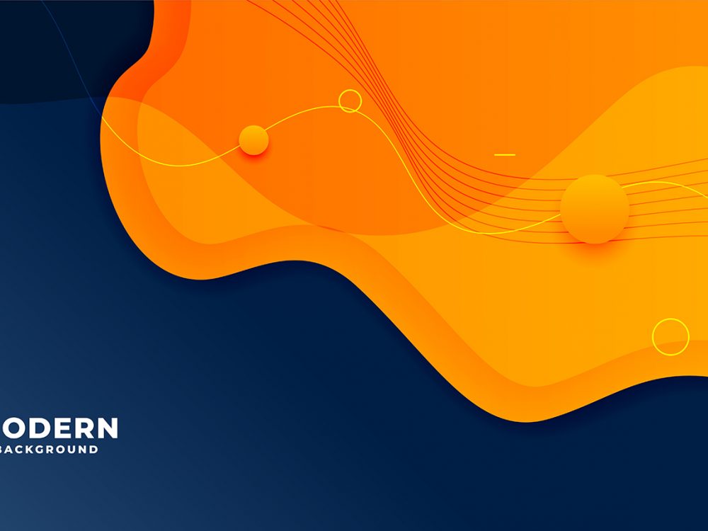 Stylish Yellow and Blue Fluid Gradient Background