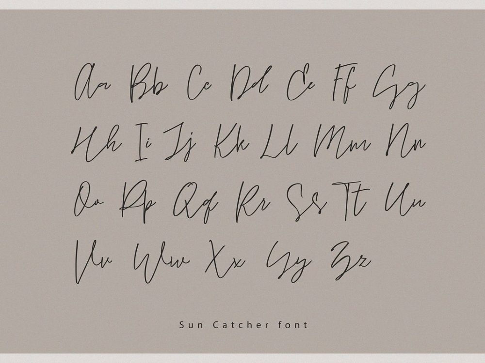 Sun Catcher Handwritten Script