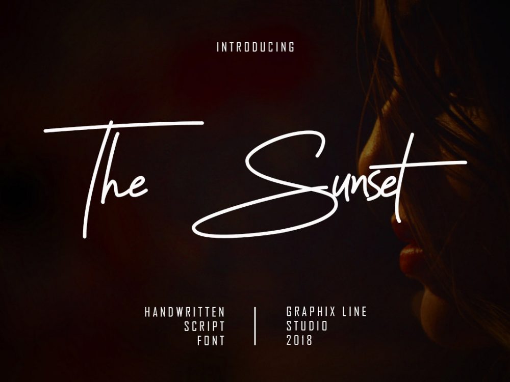 Sunset Signature Font Demo