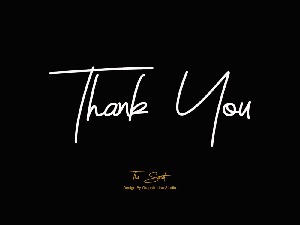 Sunset Signature Font Demo