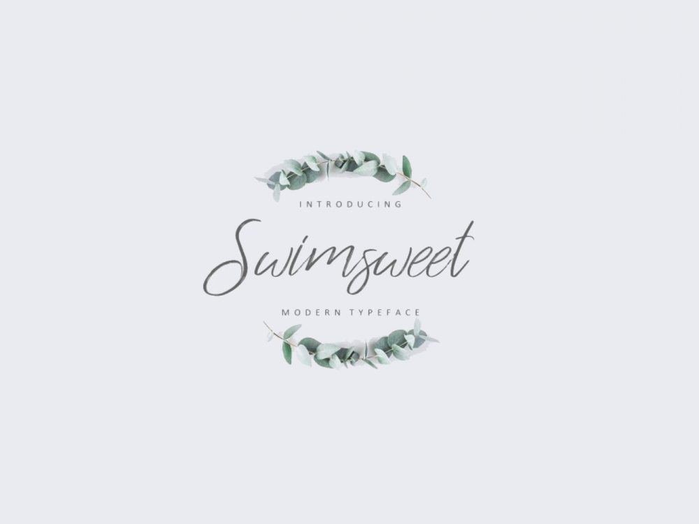 Swimsweet Script Font Demo
