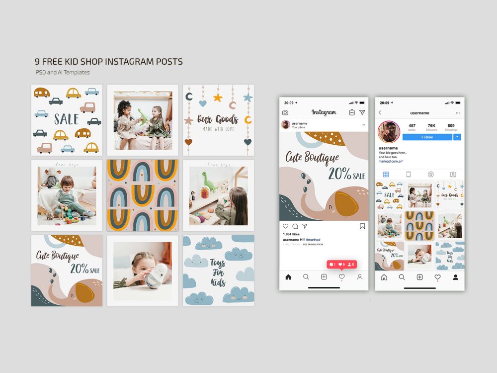 Toy Shop Instagram Post Templates