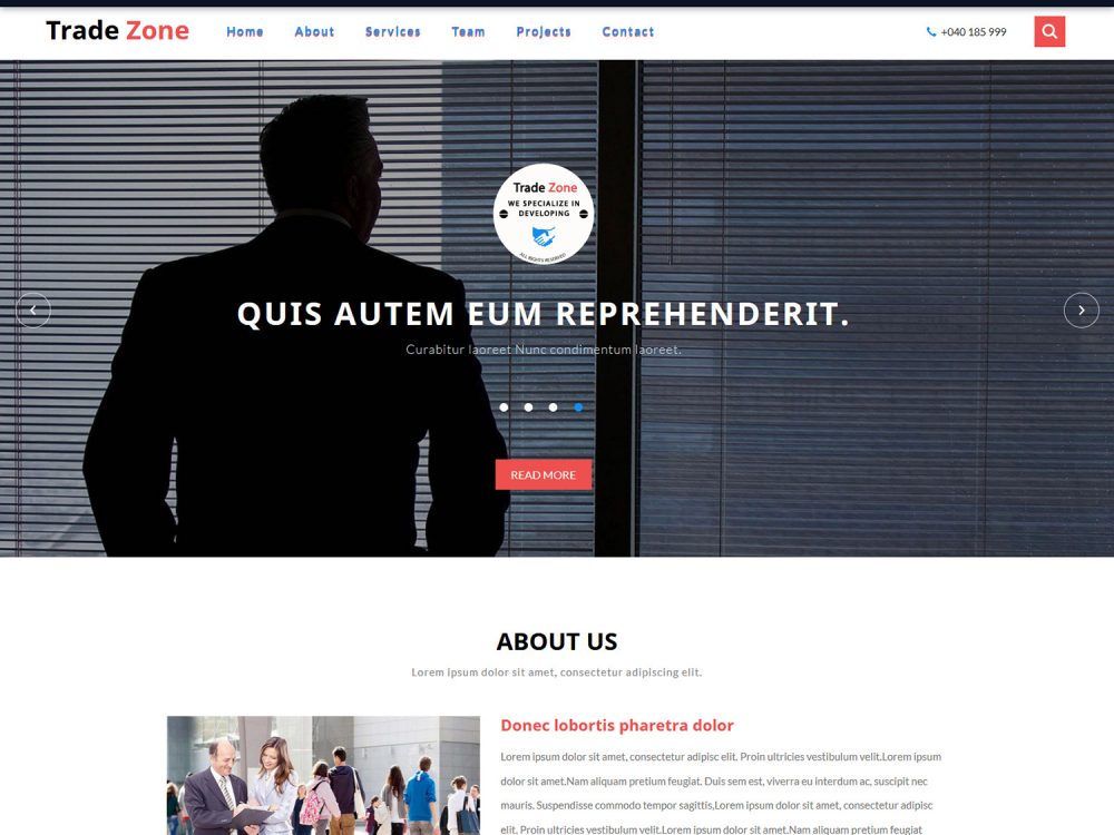 Trade Zone HTML Template