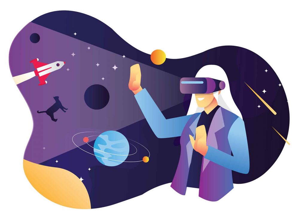 Virtual Reality Vector Illustration