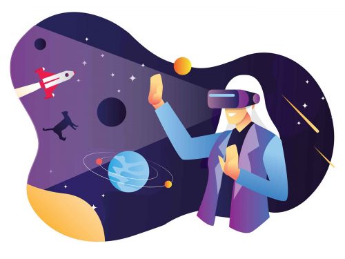 Virtual Reality Vector Illustration