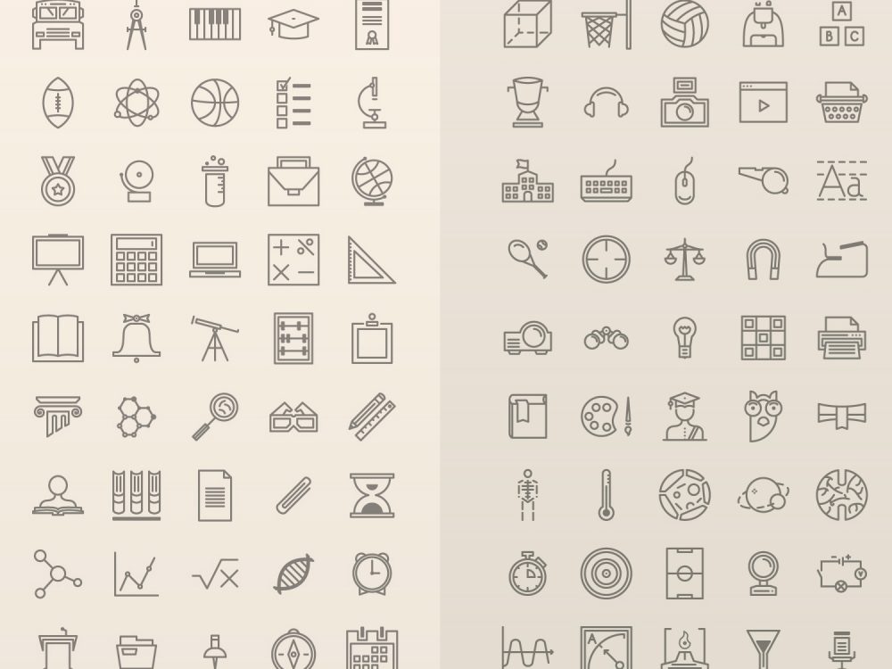 100 Free Education Icons