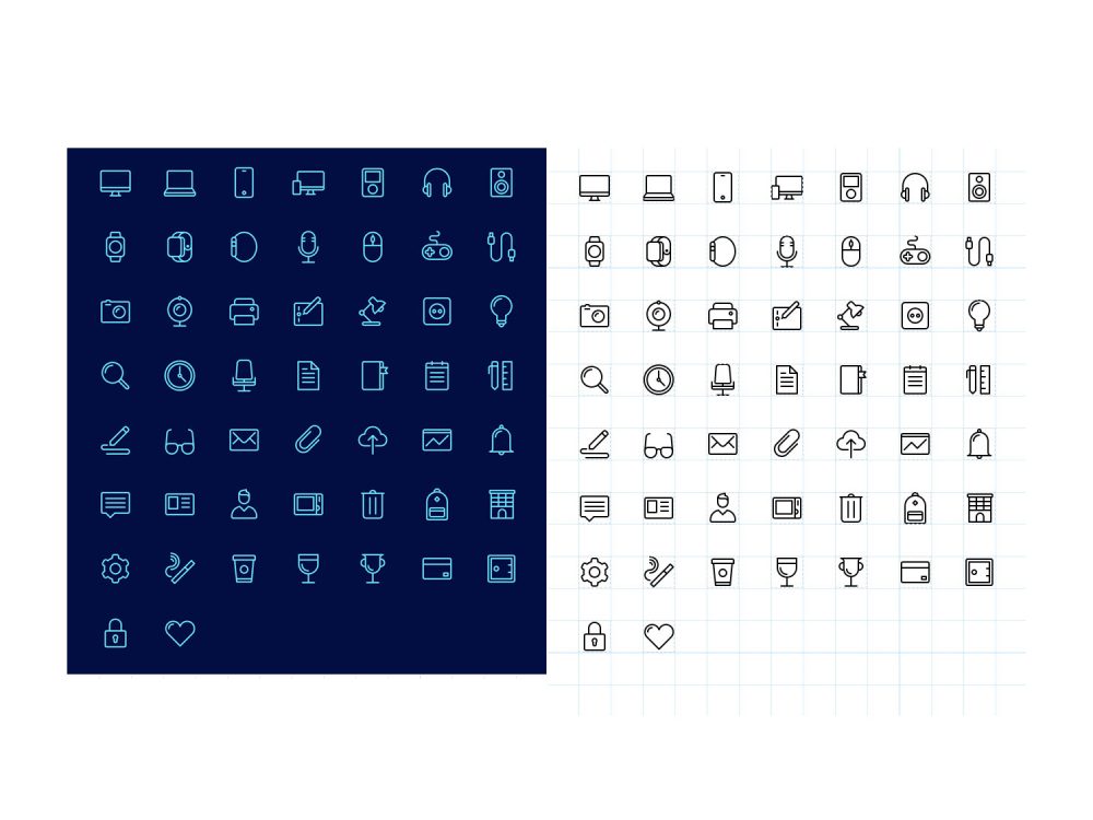 50+ Free Office Outline Icons