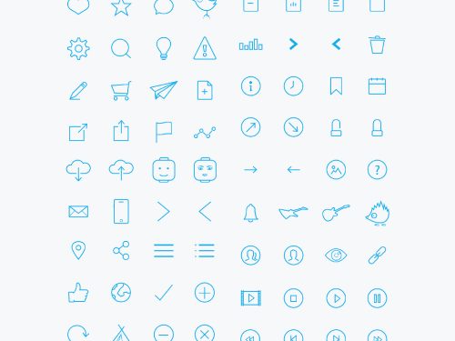 74 Free Flat Line Icons