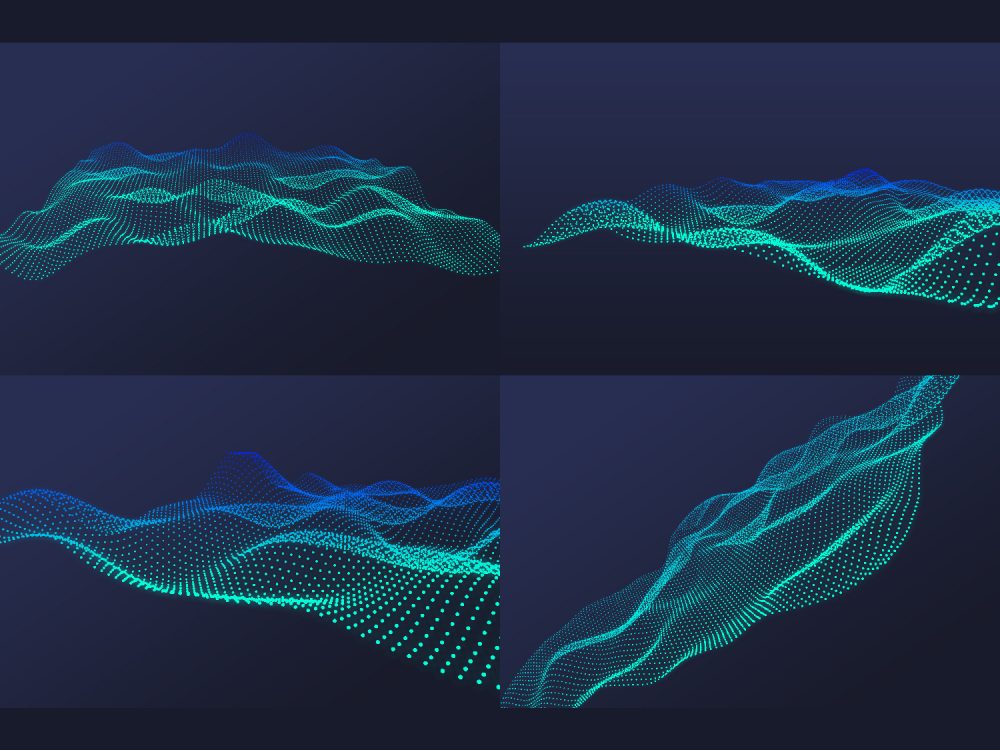Abstract Wavy Particles Backgrounds