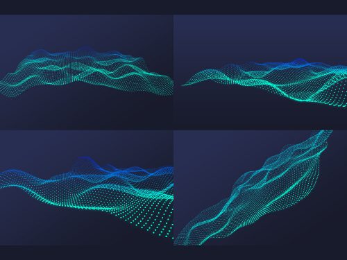 Abstract Wavy Particles Backgrounds