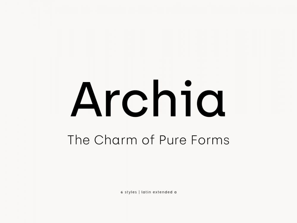 Archia Font Family