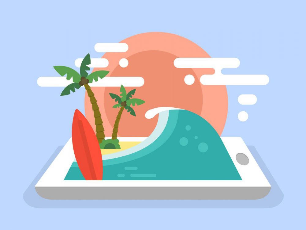 Beach Landscape Illustration