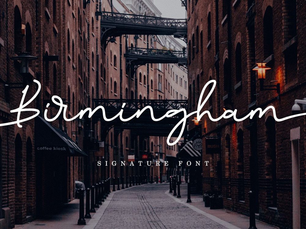 Birmingham Signature Script Font