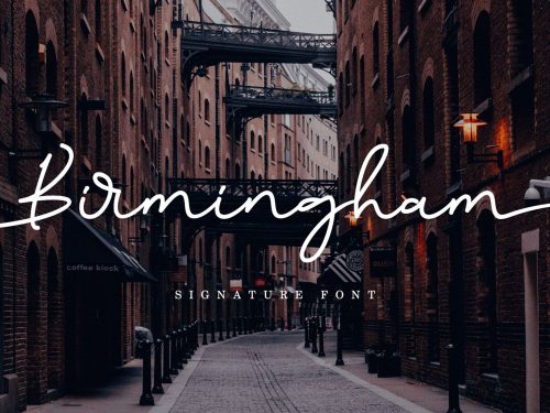 Birmingham Signature Script Font