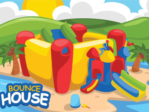 Bounce House Vector Illustration